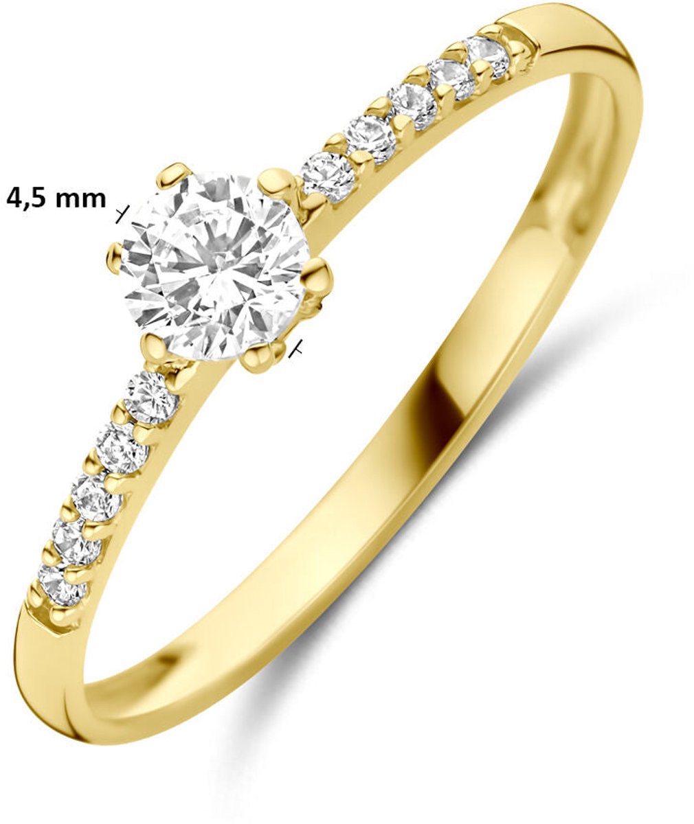 14K Geelgouden Ring met Zirkonia 4035047 – 4,5 mm
