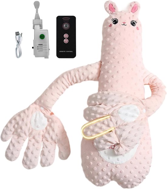 SUMOH® Baby Slaapknuffel Konijn - Kalmerende Knuffel met Klopfunctie - Verzwaarde Handjes - Rustgevende Babyslaap Hulp van SUMOH — afbeelding 5