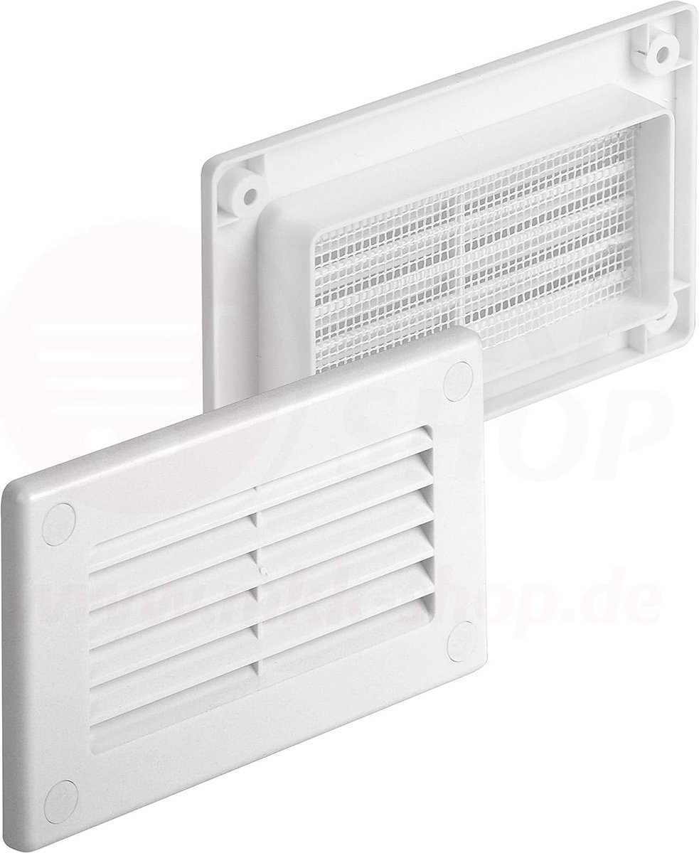 Ventilatierooster Afsluitrooster Plat Kanaal 55x110 mm Kunststof met Inse​cten​tex