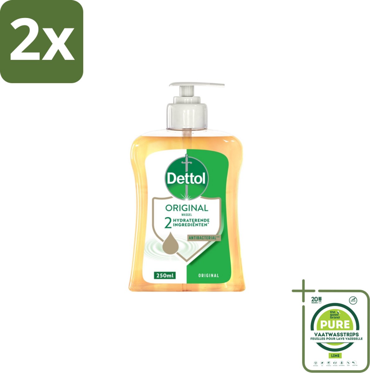 Dettol Handzeep Original 250 ml - Voordeelverpakking - 2 stuks - Handzeep - Hygiëne