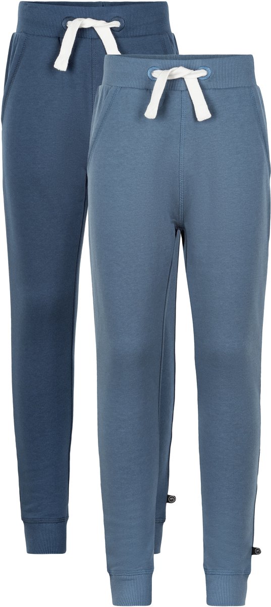 Minymo Joggingsbroek Jongens Katoen Blauw 2 Stuks Mt 104