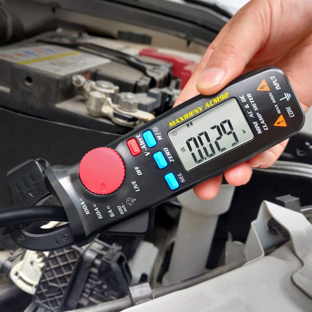 Digitale Multimeter met Stroomtang 6000 Tellingen True RMS voor AC/DC Stroom en Spanning