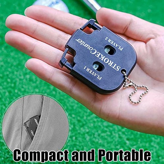 4-delige Golf Shot Clicker Teller voor 2 Spelers, Draagbaar met Sleutelhanger voor Toernooien & Spellen — afbeelding 2