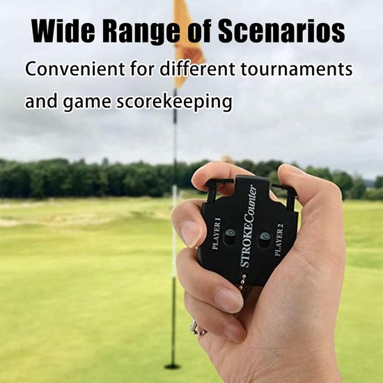 4-delige Golf Shot Clicker Teller voor 2 Spelers, Draagbaar met Sleutelhanger voor Toernooien & Spellen — afbeelding 4