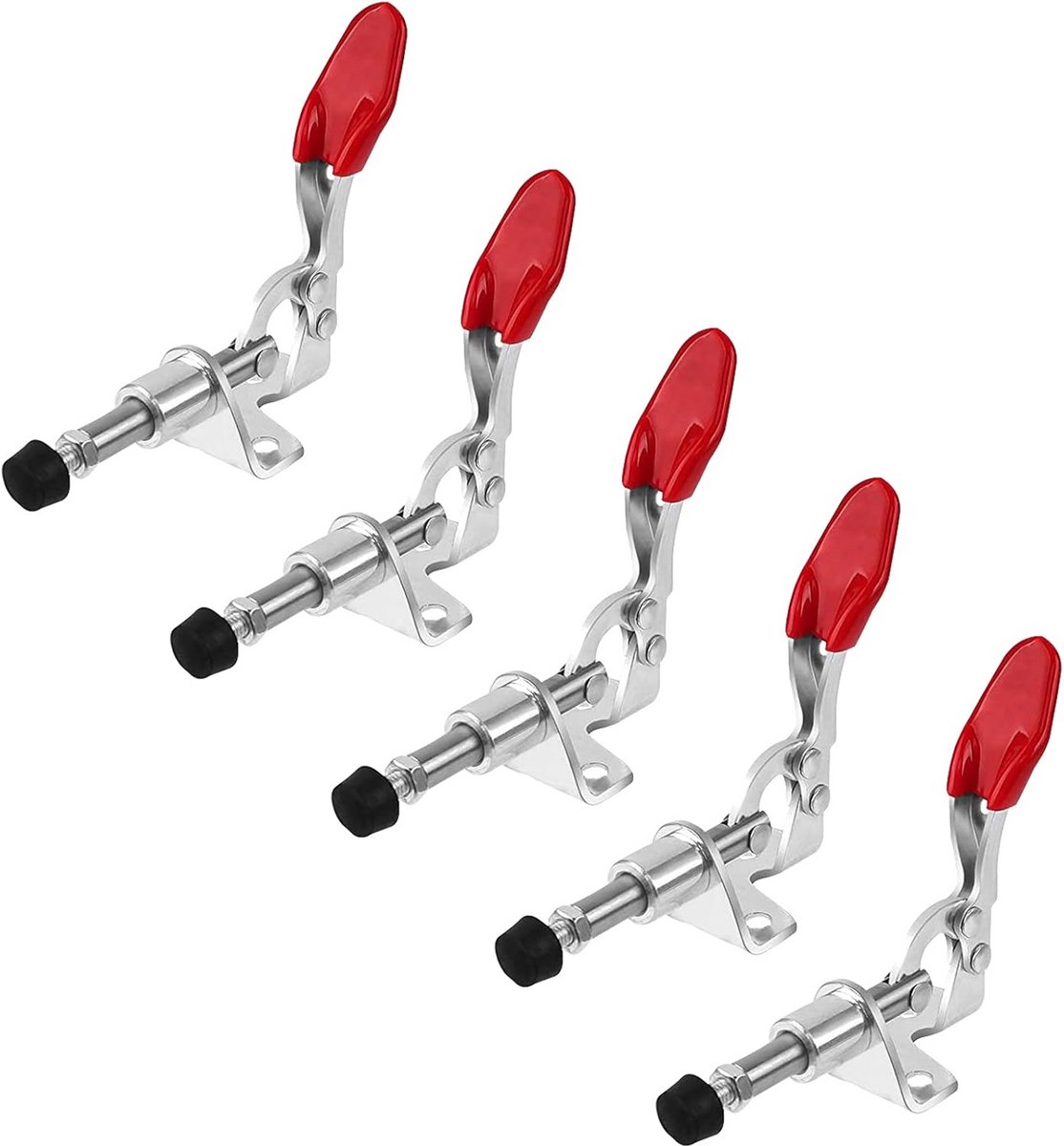 5x Metalen Snelspanner Set - 45kg Houdkracht - Push Pull Klem voor Werkbank en Lassen