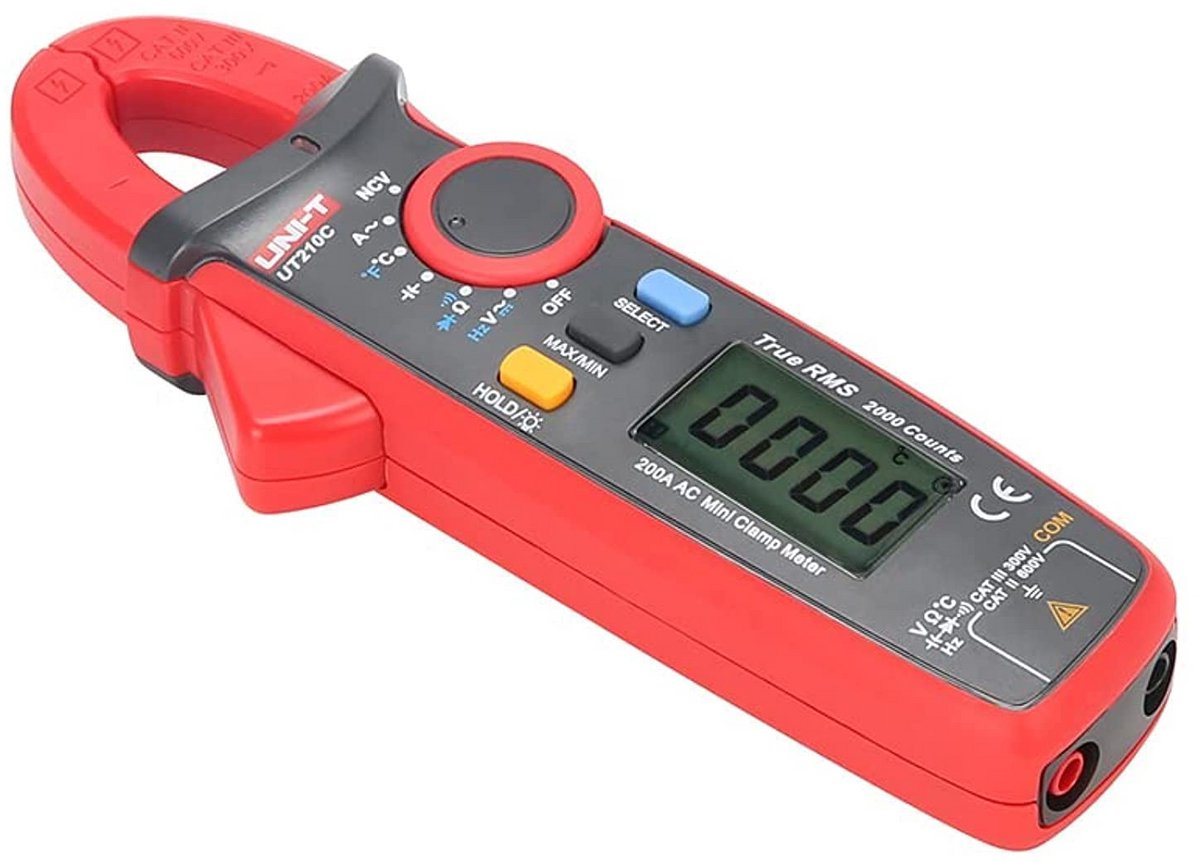Mini Klemstroomtangmeter 200A AC/DC Spanning Meting