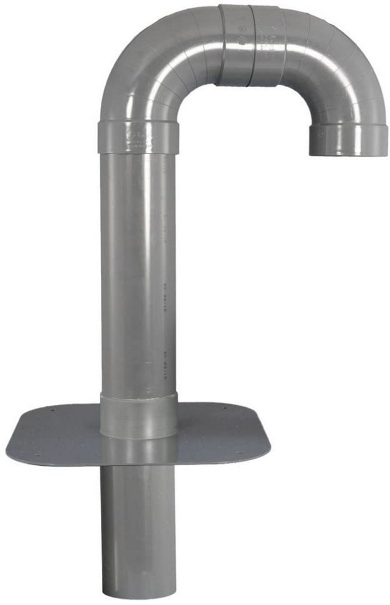 Dakdoorvoer Platte Dak Zwanenhals voor Kabel, Zonne-energie of Antenne (Diverse Maten)