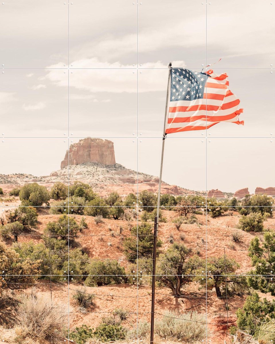 IXXI Arizona USA, Pati Photography - 80 x 100 cm - Gratis ophangtool - Grote wanddecoratie en posters - Vintage, Fotografie, Gang, Woonkamer, Mancave