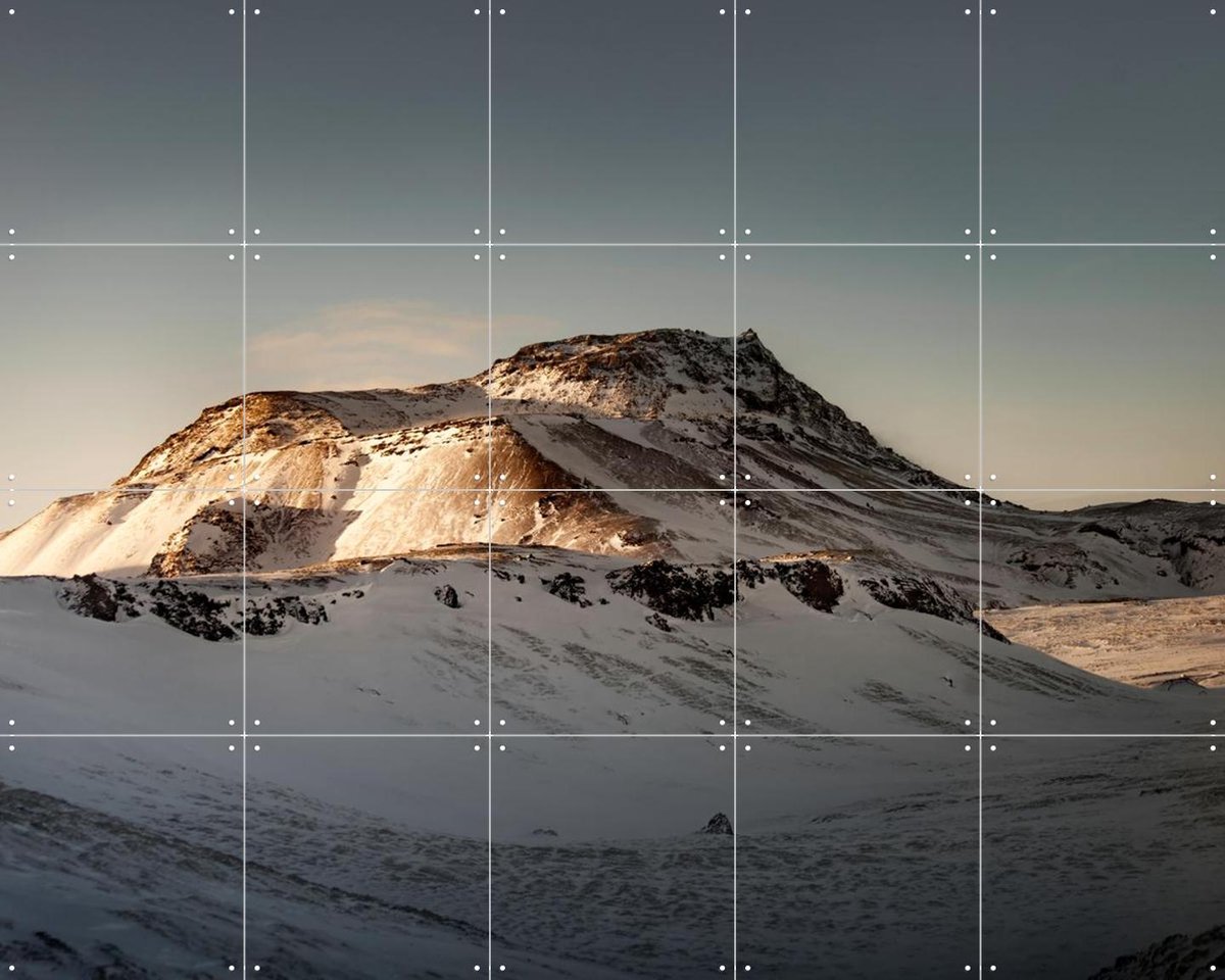 IXXI Icelandic Dream Mountains, Claire Droppert - 100 x 80 cm - Gratis ophangtool - Grote wanddecoratie en posters - Realisme, Naturalisme