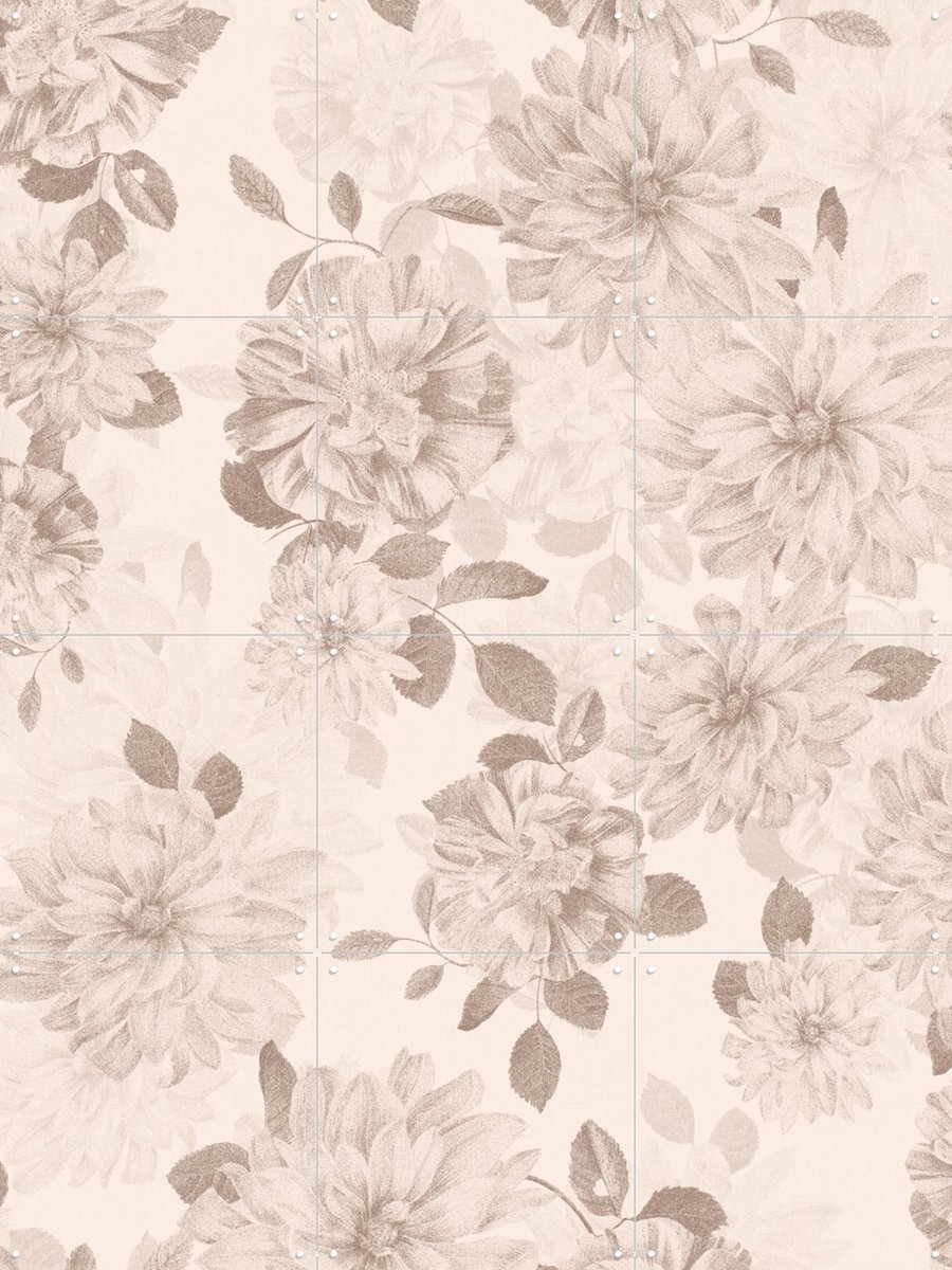 IXXI Soft Boho Flowers, Bloomery Decor - 60 x 80 cm - Gratis ophangtool - Grote wanddecoratie en posters - Naturalisme, Vintage, Aquarel