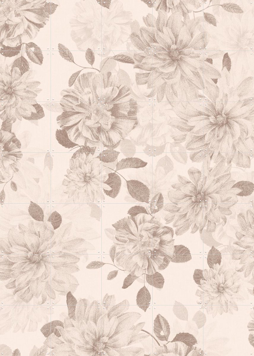 IXXI Soft Boho Flowers, Bloomery Decor - 100 x 140 cm - Gratis ophangtool - Grote wanddecoratie en posters - Naturalisme, Vintage, Aquarel