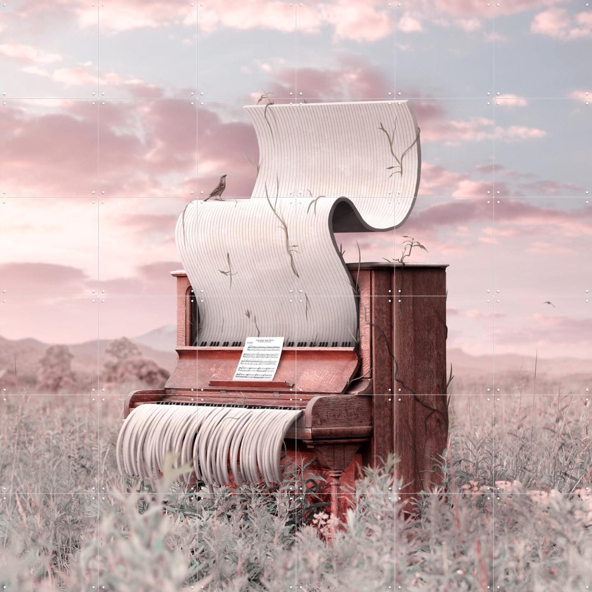 IXXI Existence Is a Lie, Julien Tabet - 120 x 120 cm - Gratis ophangtool - Grote wanddecoratie en posters - Fotografie, Digitale Kunst, Speels