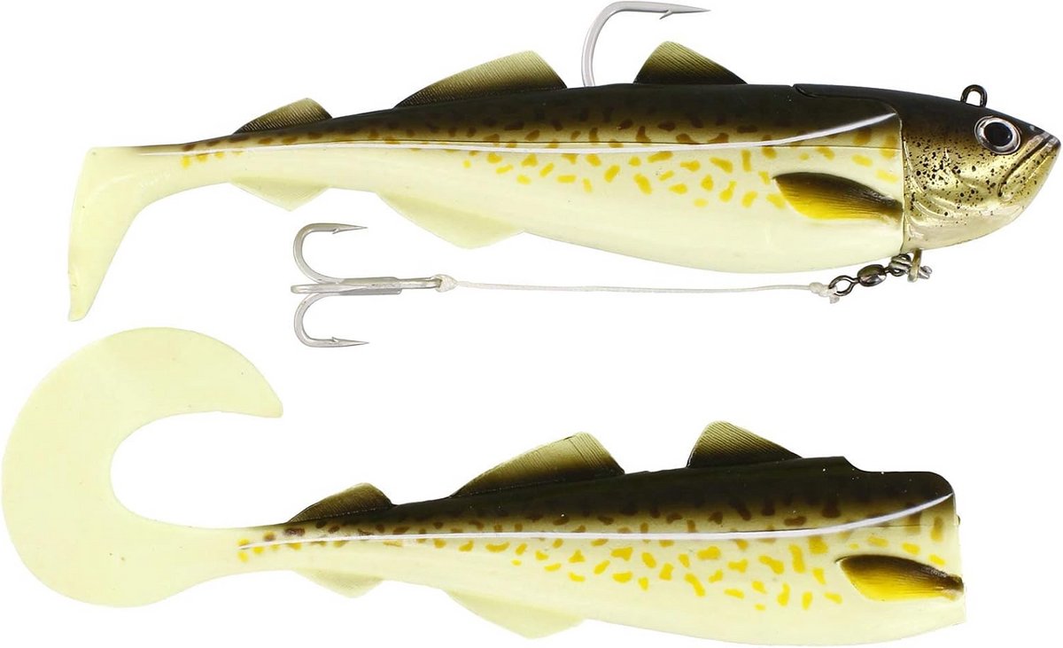 Groot Rubberen Shad Kunstaas 18 cm 180g - Effectief voor Zeevis, Kabeljauw en Heilbot