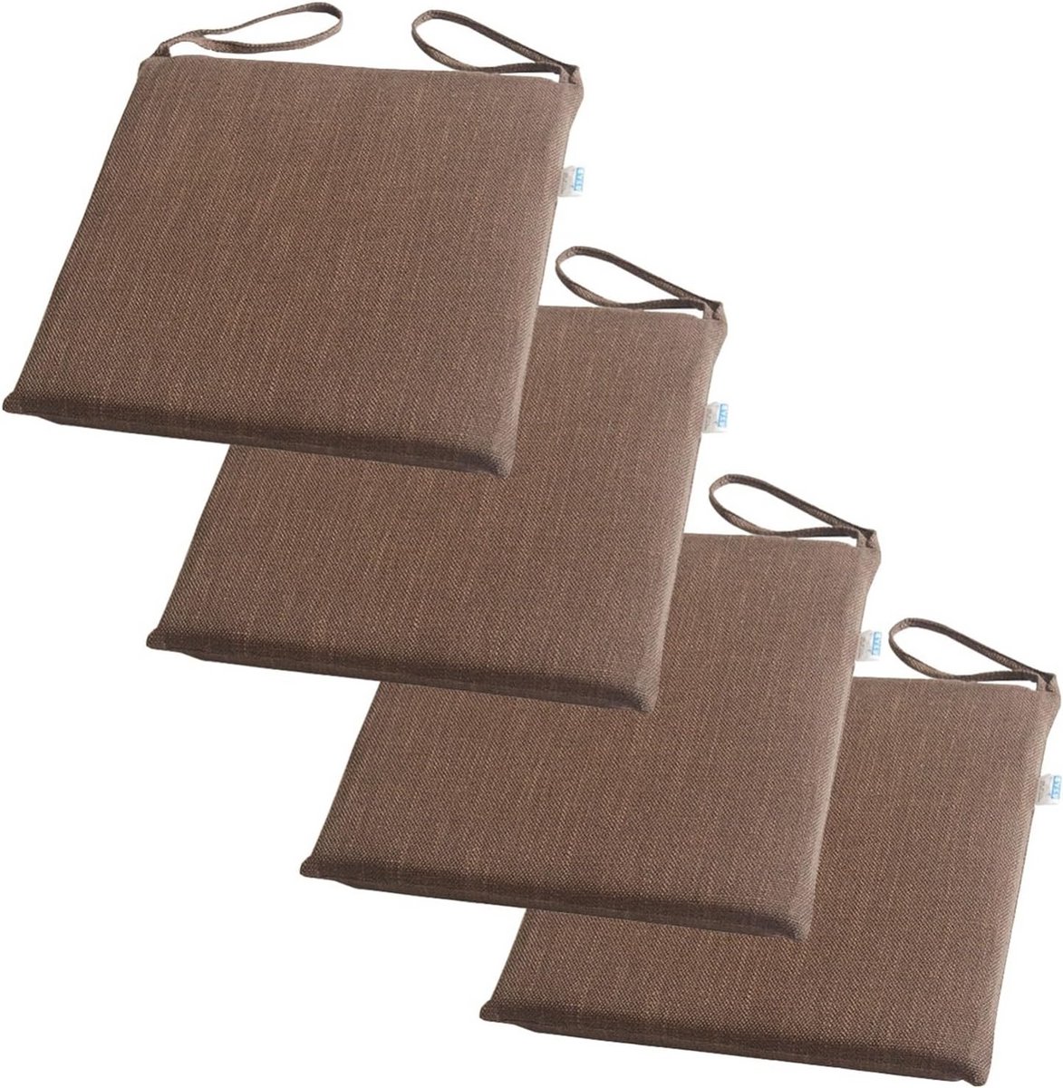 Comfortabele Stoelkussens Set - Linnen Zitkussen met Opgespritelde Vulling - Wasbaar en Universeel - 40x40 cm