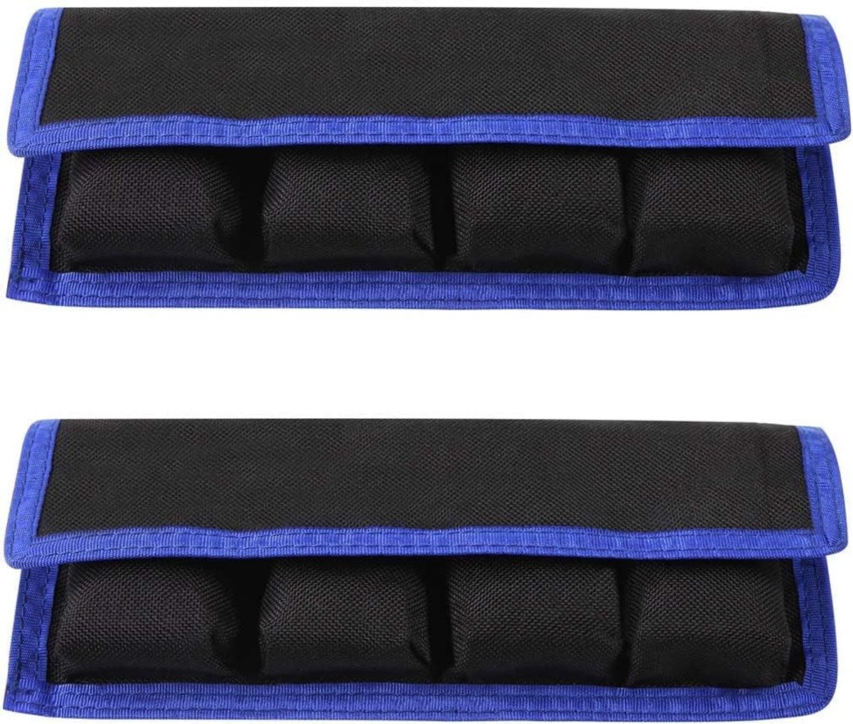 Batterij Tas - Accu Opberger - Camera Accu's - 4 Vakken - 21.5 cm - Blauw