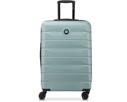 Delsey Air Armour Uitbreidbare Middelgrote Koffer 68 cm - 77L - TSA Slot - 4 Dubbele Wielen - Sage Green