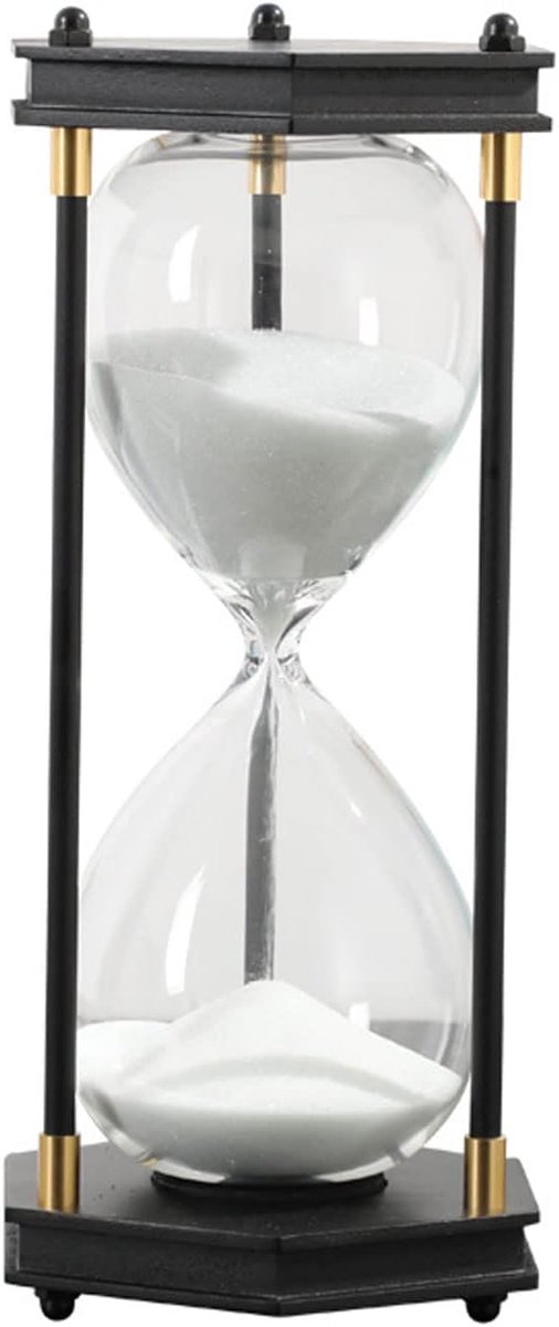 Zandloper Timer - Zandklok Decoratie - Tijdmanagement Keuken - 30 Minuten Precisie - 6x25cm - Lavendelpaars