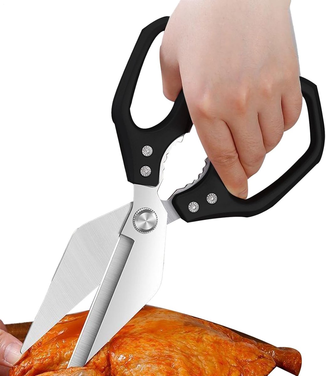 Keukenschaar - Gevogelteschaar - Vlees Bereiden - Antislip Greep - 24.8 cm - Zwart
