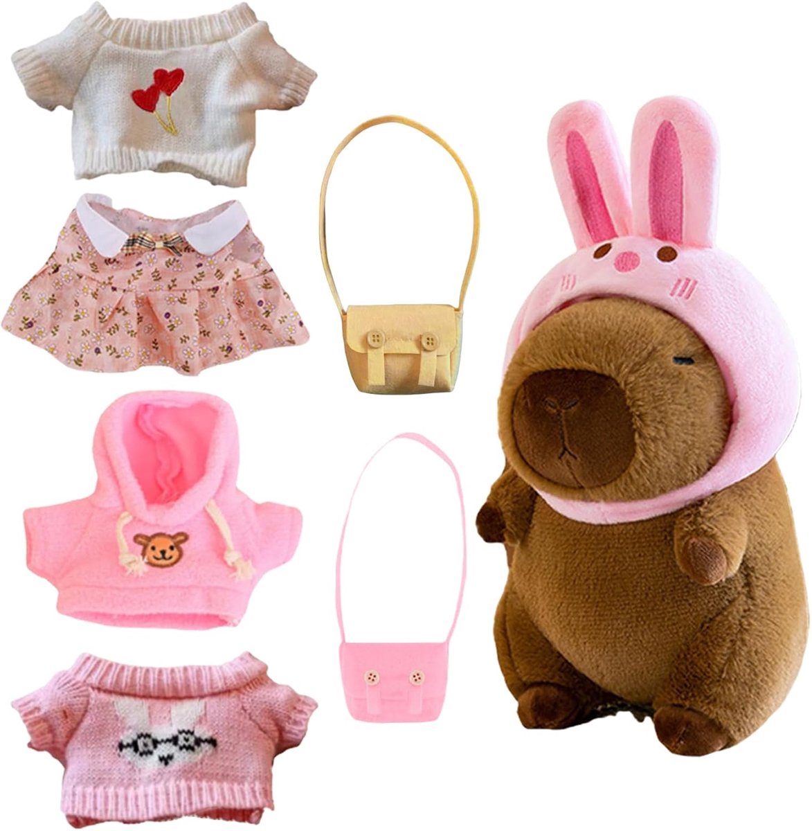 Pluche Knuffelpop - Zacht Speelgoed - Spelen Knuffelen - Verkleed Accessoires - 23 cm - Type C
