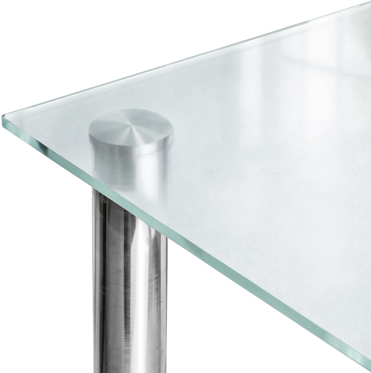 Tulup Halftransparant Glazen Tafelblad - Bevroren Glas-Effect Tafelblad - 140x70 cm - Tuin