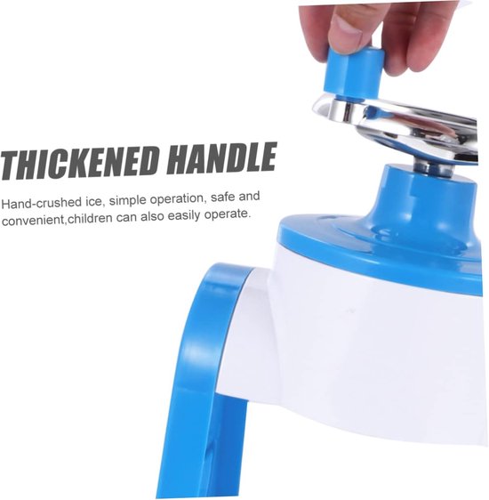 Handmatige IJsmachine - Slushmachine - Zelf IJs Maken - Eenvoudig Schoonmaken - 28.5 x 19.5 x 18.5 cm - Blauw — afbeelding 3