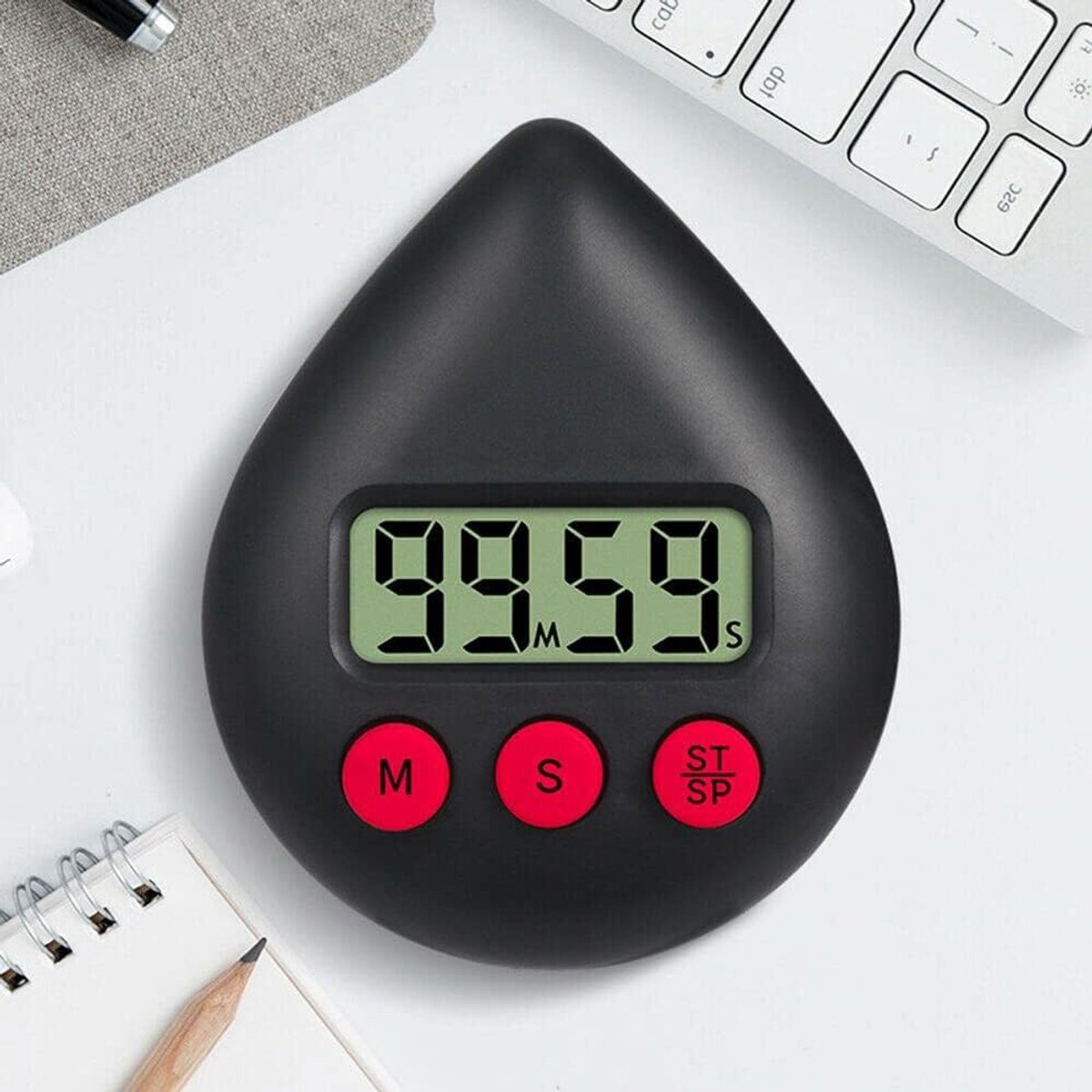 Digitale Timer - Keuken Klok - Visuele Countdown - Spatwaterdicht - 5.9x7.5cm - Oranje