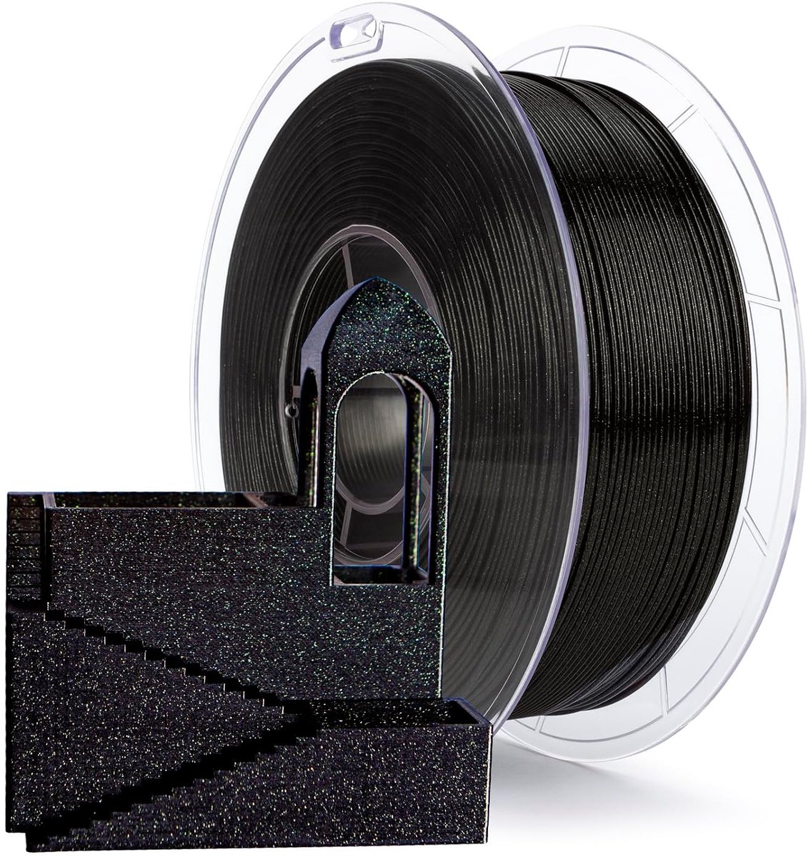 3D Printer Filament - Glitter PLA - Model Creatie - Twinkeling Effect - 1.75mm 1kg - Obsidiaan Goud
