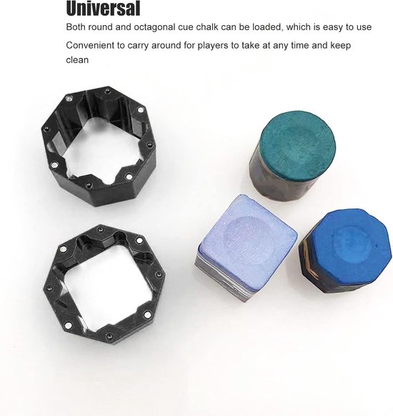 Biljartkrijt Houder - Poolkrijt Case - Keu Onderhoud - Aluminium Legering - Compact Formaat - Zwart — afbeelding 3