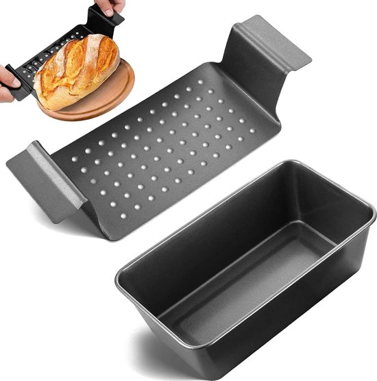Moule à pain Convient pour revêtement antiadhésif et poignées de suspension, noir et or rose, convient pour la cuisson au four - noir