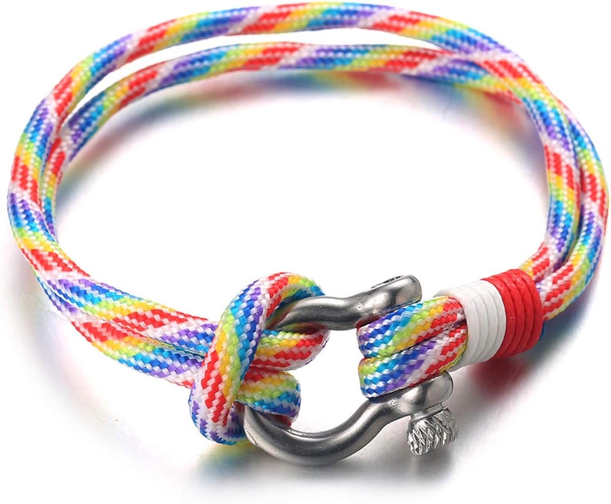 Heren Armband - Nylon Touw - Dagelijks Gebruik - Handgemaakt Design - 21 cm - Multicolor