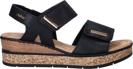 Rieker Sandalen - Dames - Zwart - Maat:39
