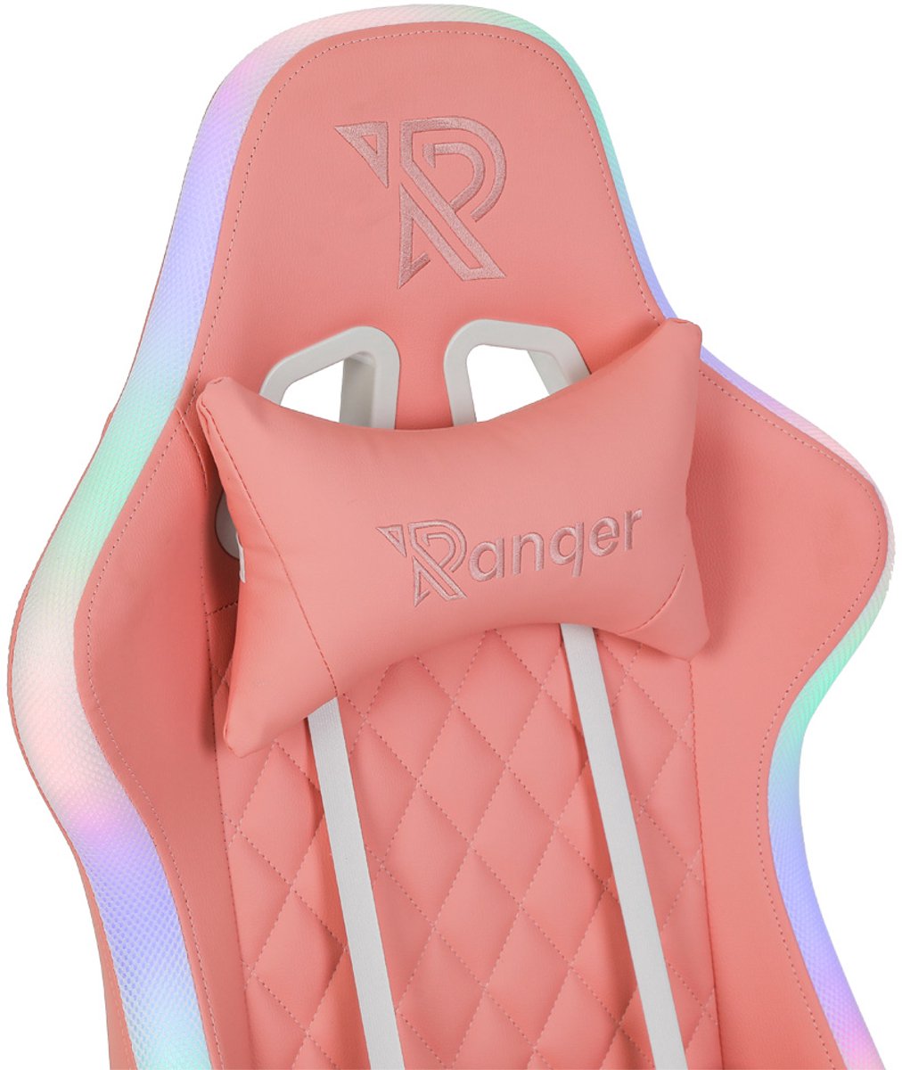 Ranqer Halo gamestoel RGB / LED roze - afbeelding 3