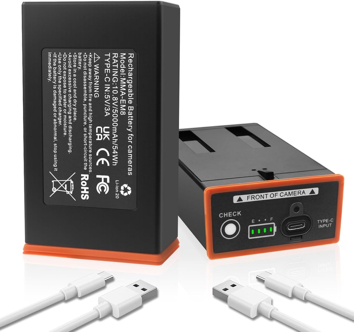 Reserve Batterij Set - Oplaadbare Accu - Wildcamera Voeding - Hoge Capaciteit 5000mAh - 10.8V
