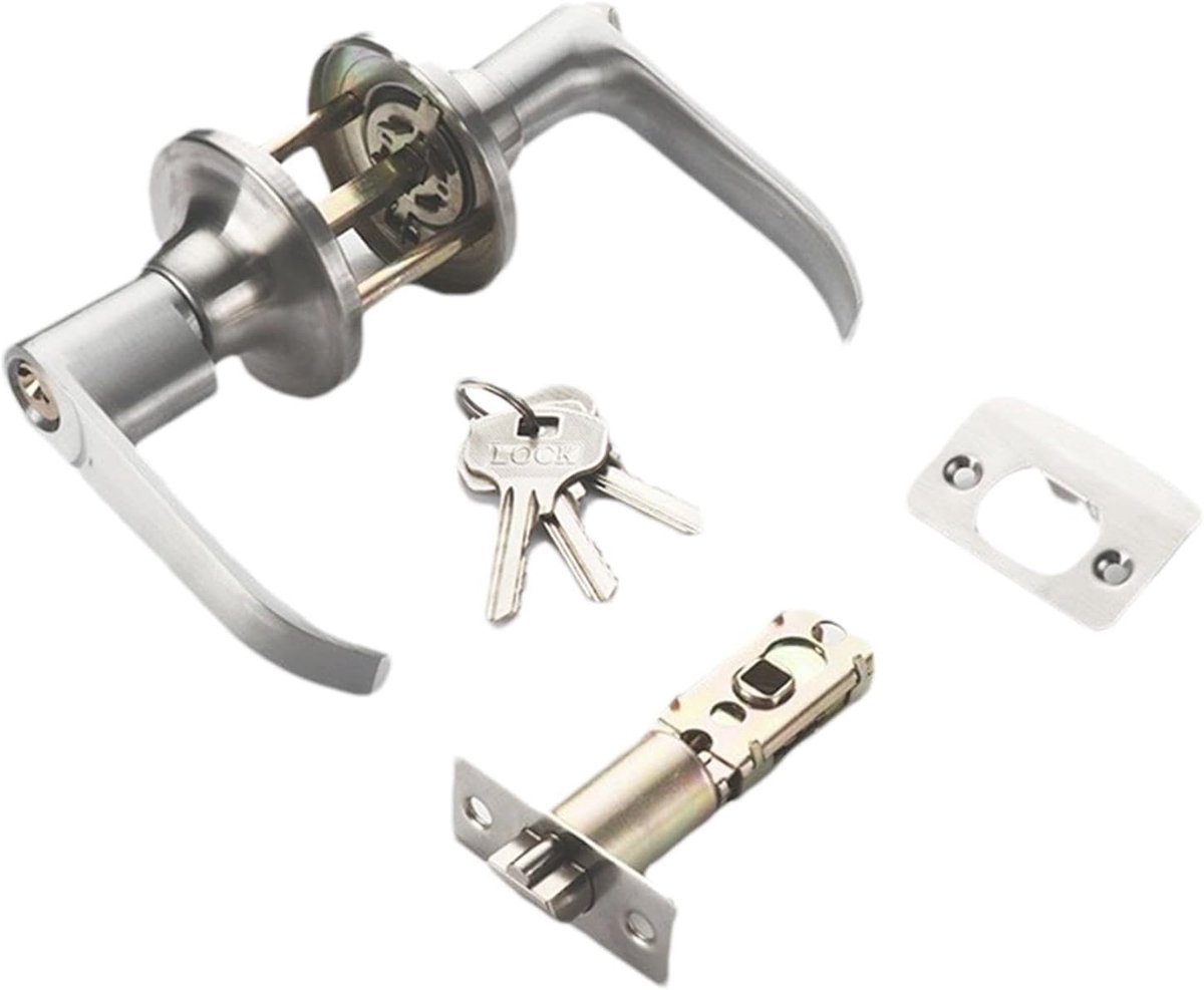 Deurbeslag Set - Deurklink Slot - Privacy Vergroten - Robuuste Aluminium Constructie - 25-45 mm Deurdikte - Zilverkleurig