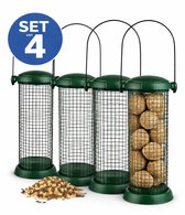 Vogelvoer Houder - Voederhuisje Voor Vogels - 4 Stuks - Vogelvoederhuisje hangend - Voederhuisje - Vogelvoer silo