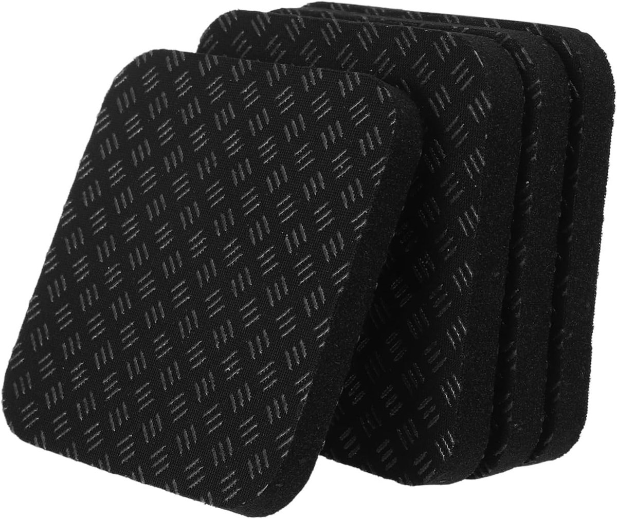 Loopband Matten - Vloerbeschermers Fitness - Apparatuur Dempen - Dubbele Siliconen Gel - 10x10x1.2 cm - Zwart