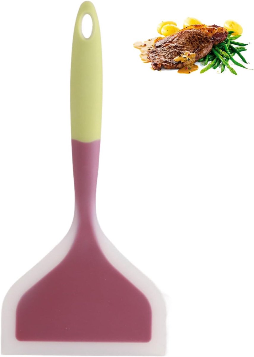 Siliconen spatel - Keuken spatel - Koken bakken - Hittebestendig ontwerp - 26x12cm - Groen