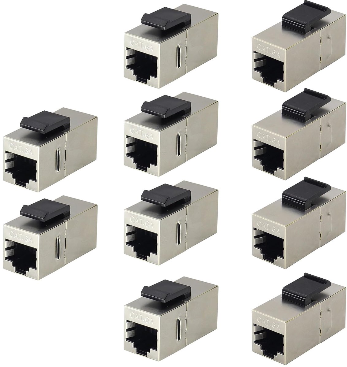 Netwerk Aansluiting - Ethernet Paneel - Kabel Verlenging - 10 Gbps Snelheid - Compact Ontwerp - Zilver