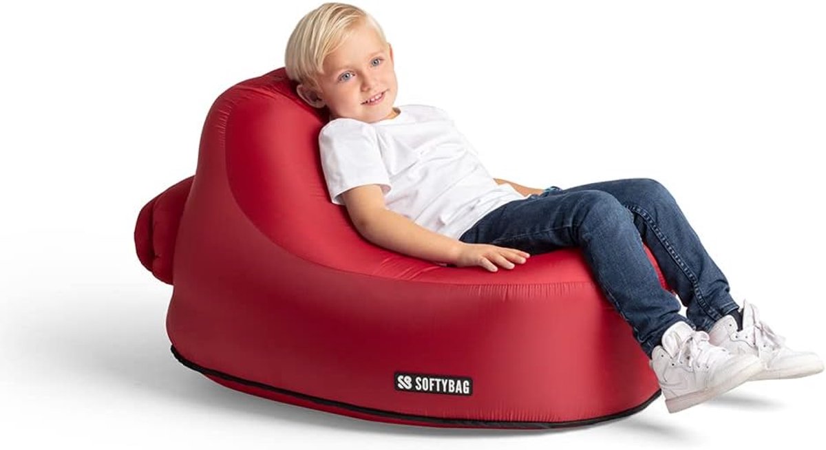 Kinderstoel - Zitzak Stoel - Ontspannen Zitten - Snel Opblaasbaar - 85x62x50 cm - Groen