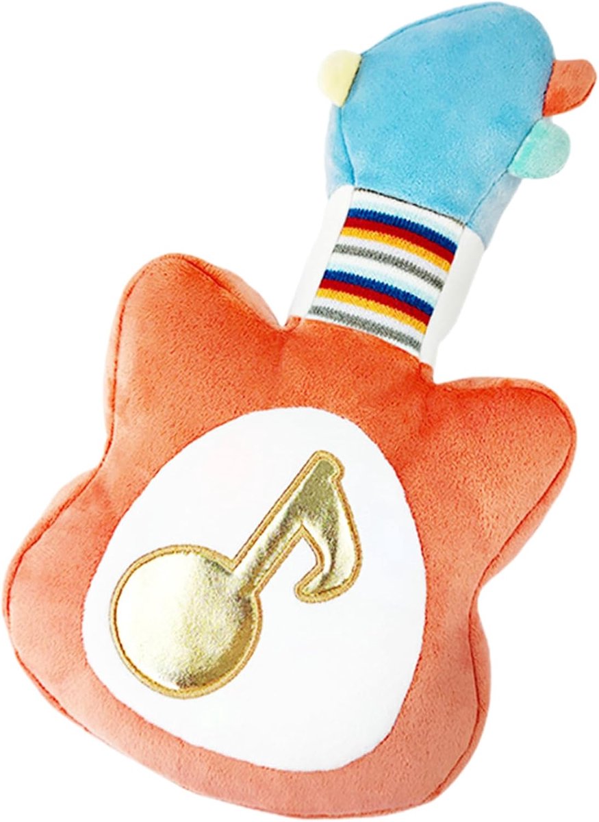 Muzikale Knuffel - Zintuiglijke Pop - Kind Slaap Hulp - 16 Liedjes Muziek - 35cm Gitaar