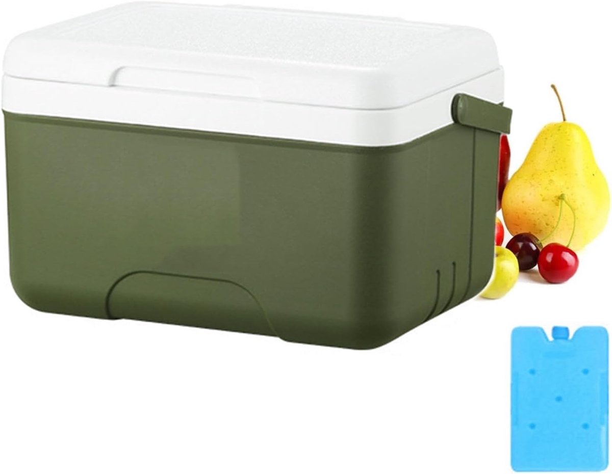 Isolatiebox - Koelbox Ijsbox - Outdoor Activiteiten - Lange Hittebehoud - 15 Liter - Groen