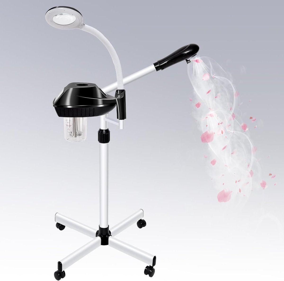 Professionele Gezichtsstomer - Gezichtsstoomapparaat - Diepe Huidreiniging - Geïntegreerde Vergrootlamp - 52 x 52 x 132 cm