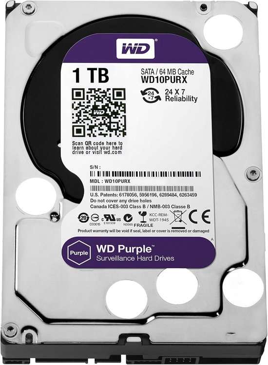 Interne Harde Schijf - Opslagmedium Data - Videobewaking Opnemen - Speciaal Ontworpen - 35 Inch 1 TB - Paars van Merkloos — afbeelding 5