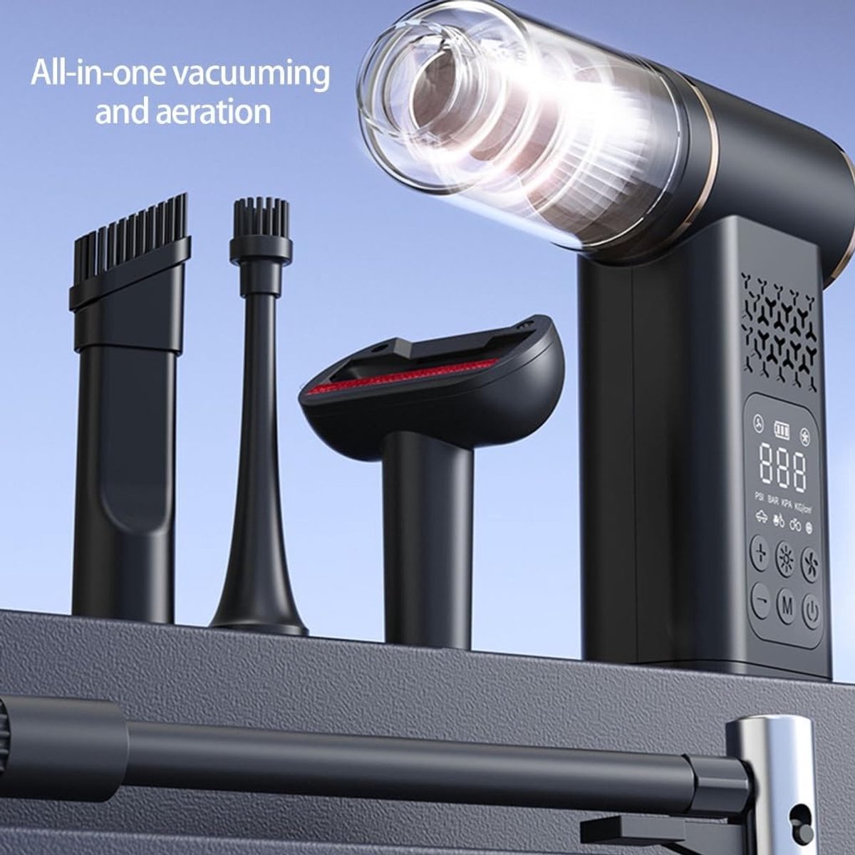 Bernaroq Draadloze Stofzuiger Kruimeldief voor Auto en Huis - afbeelding 3