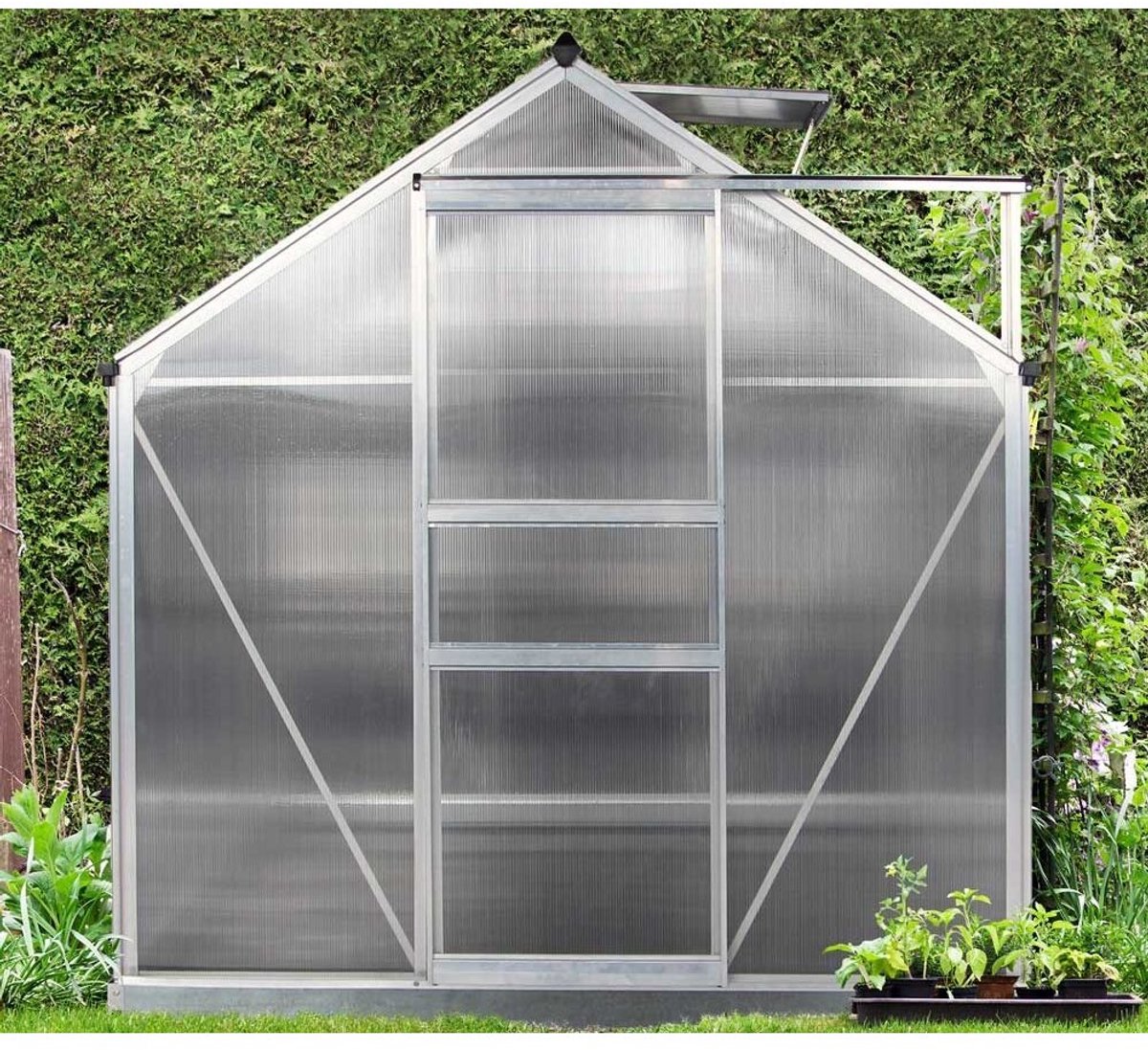 Westmann Greenhouse Flora 68 - 252 x 192 x 201 cm - Silver