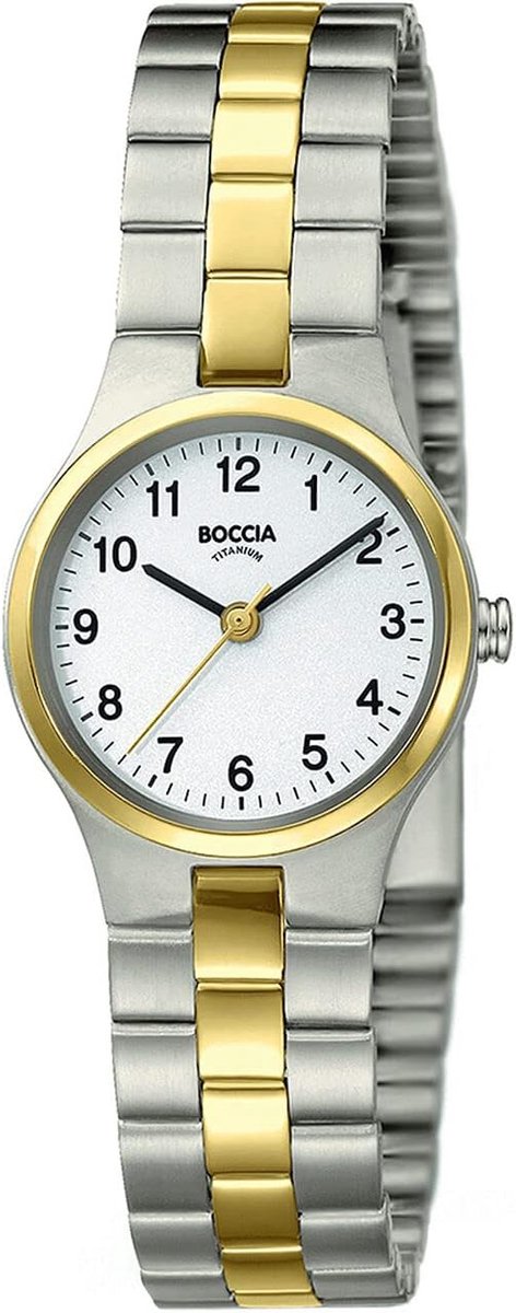 Dameshorloge Analoog - Tijdloze Accessoire - Dagelijks Gebruik - Titanium Armband - 25mm Kastdiameter - Zilver Goud