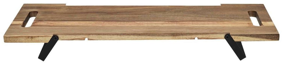 HowHomely ELEVO - Serveerplank - Hout - Opvouwbare Metalen Pootjes - Handvatten