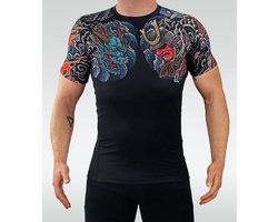 Ground Game Bushido 3.0 - Heren Rashguard - Korte Mouwen - Elastisch - Ventilerend