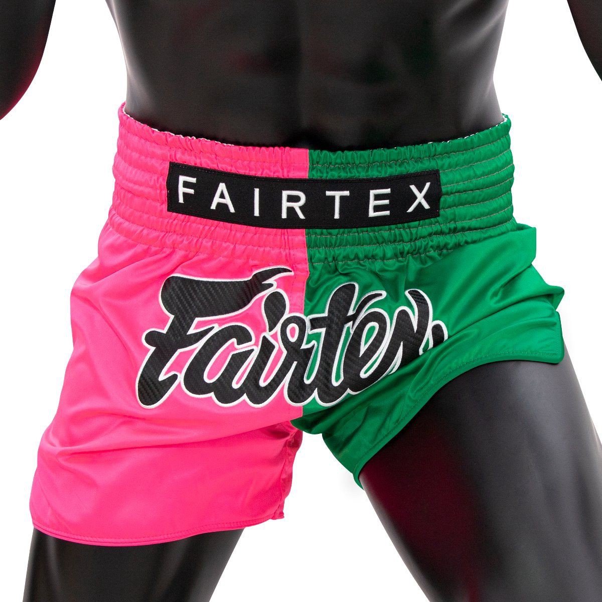 Fairtex BS1911 Serie - Muay Thai Spodenki - Różowy en Groen - Elastische Taille - Handgemaakt in Thailand
