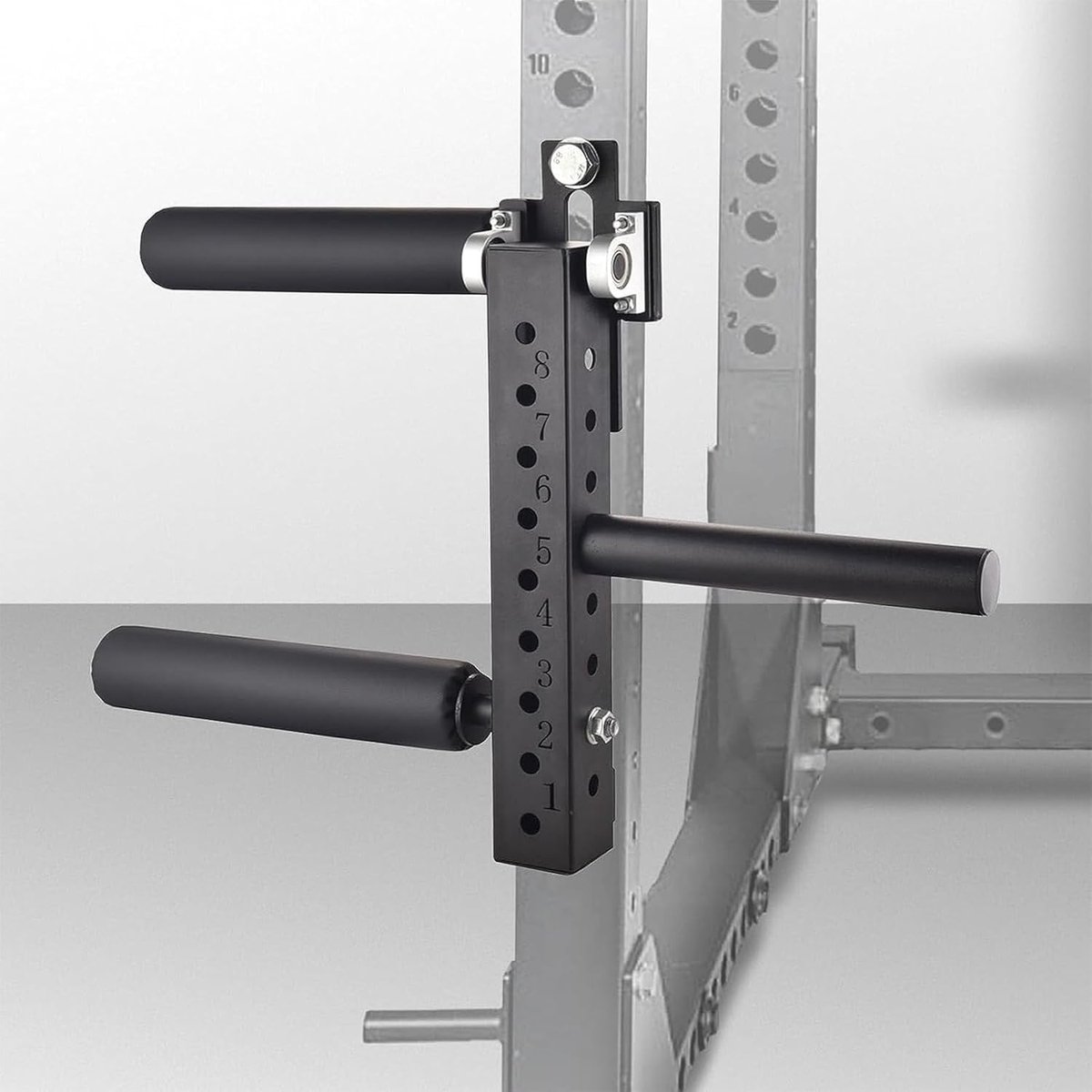 Beenstrekker Krulmachine - Squat Rack Opzetstuk - Effectieve Beentraining - 8 Verstelbare Niveaus - 18mm Gaten